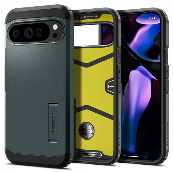 Spigen Google Pixel 9 Pro XL Deksel Tough Armor Abyss Green