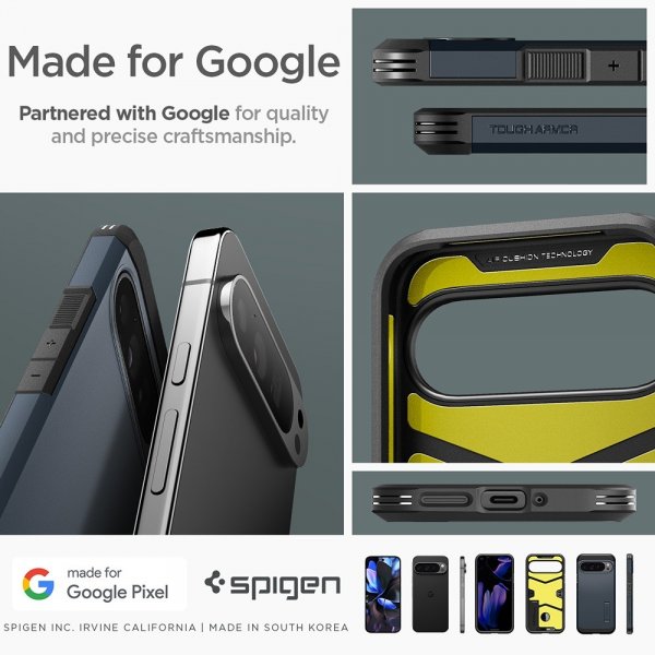 Spigen Google Pixel 9 Pro XL Deksel Tough Armor Metal Slate
