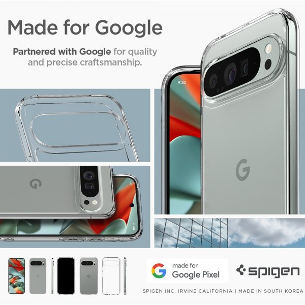 Spigen Google Pixel 9 Pro XL Deksel Ultra Hybrid Crystal Clear