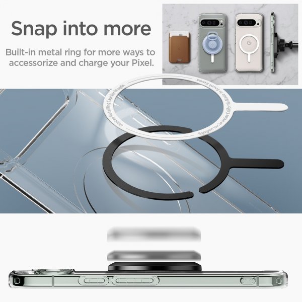 Spigen Google Pixel 9 Pro XL Deksel Ultra Hybrid Metal Ring MagFit