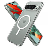 Spigen Google Pixel 9 Pro XL Deksel Ultra Hybrid Metal Ring MagFit