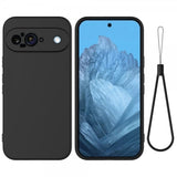 Google Pixel 9 Deksel med Stropp Silikon Svart