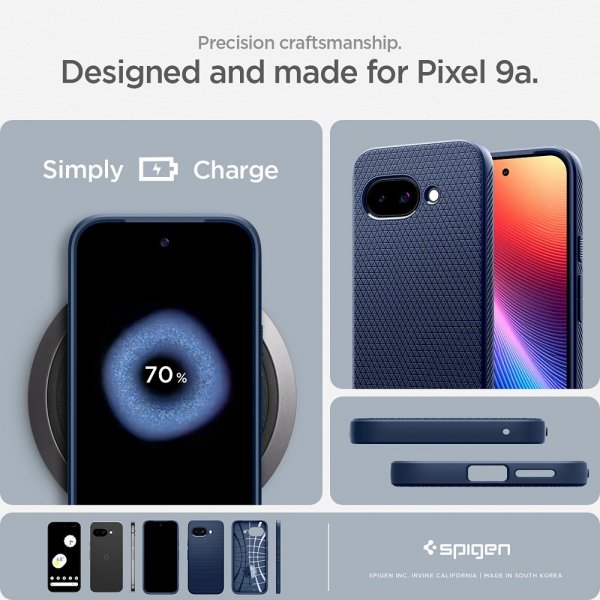 Spigen Google Pixel 9a Deksel Liquid Air Navy Blue