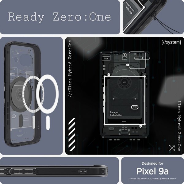 Spigen Google Pixel 9a Deksel Ultra Hybrid Zero One MagFit Svart