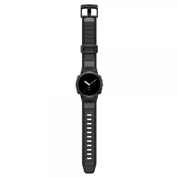 Spigen Google Pixel Watch 1/2/3 41mm Armbånd og Deksel Rugged Armor Pro Svart