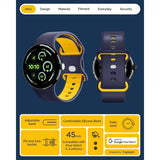 Spigen Google Pixel Watch 3/4 45mm Armbånd Nano Pop Blueberry Navy
