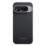 Pitaka Google Pixel 9/Pixel 9 Pro Deksel Ultra-Slim Case MagSafe Black/Grey Twill