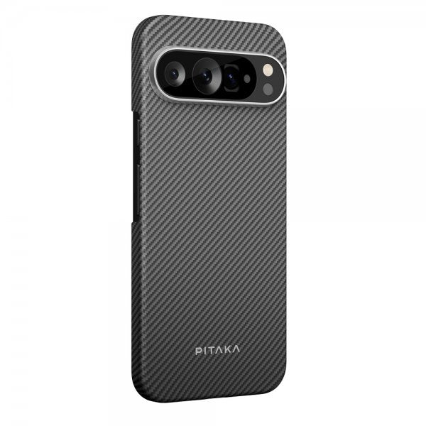 Pitaka Google Pixel 9/Pixel 9 Pro Deksel Ultra-Slim Case MagSafe Black/Grey Twill