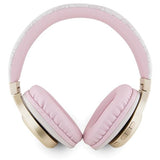 Guess Hodetelefoner Bluetooth 4G Script Metal Logo Rosa
