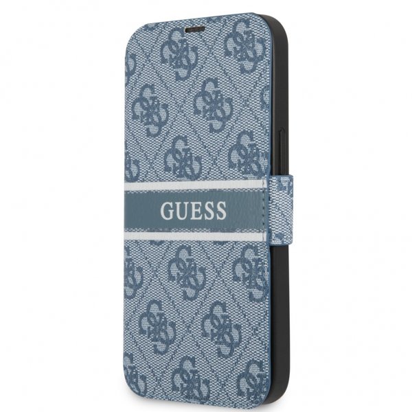 Guess iPhone 13 Pro Etui Printed Stripe Blå