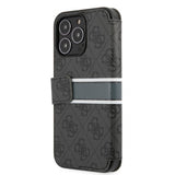 Guess iPhone 13 Pro Etui Printed Stripe Grå