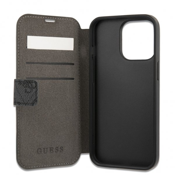 Guess iPhone 13 Pro Etui Printed Stripe Grå