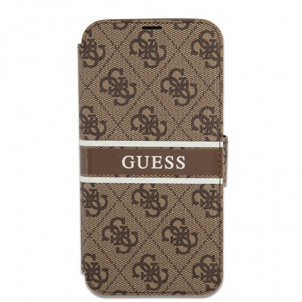 Guess iPhone 13 Etui Printed Stripe Brun