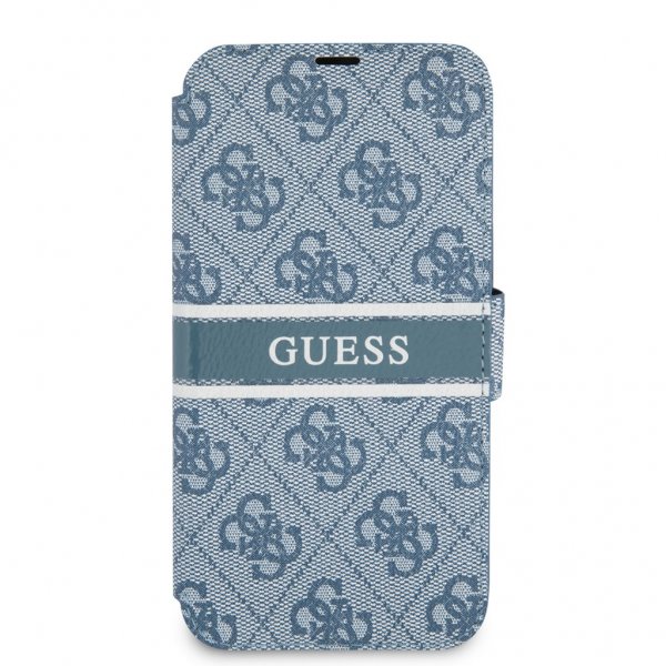 Guess iPhone 13 Mini Etui Printed Stripe Blå