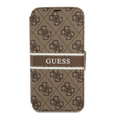 Guess iPhone 13 Mini Etui Printed Stripe Brun