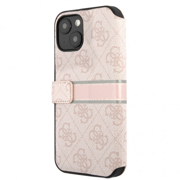 Guess iPhone 13 Mini Etui Printed Stripe Rosa