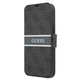 Guess iPhone 13 Pro Max Etui Printed Stripe Grå