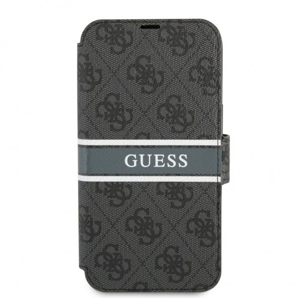 Guess iPhone 13 Pro Max Etui Printed Stripe Grå