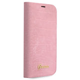 Guess iPhone 14 Etui Croco Rosa
