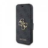 Guess iPhone 15 Pro Etui 4G Logo Grå
