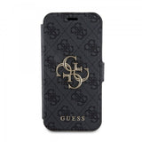 Guess iPhone 15 Pro Etui 4G Logo Grå