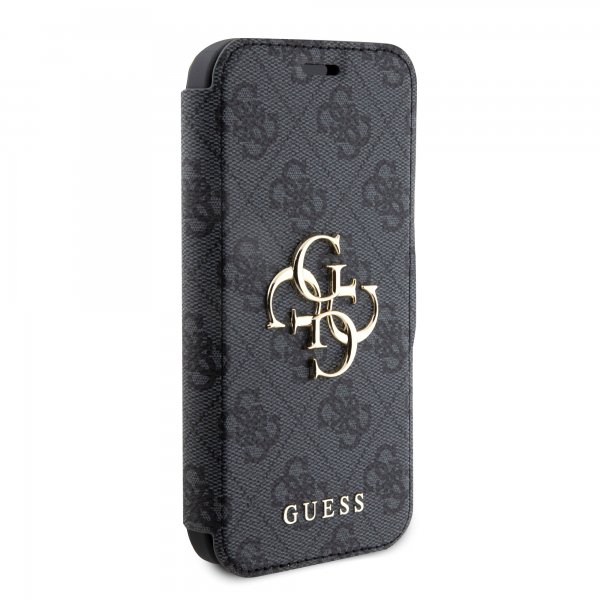 Guess iPhone 15 Pro Etui 4G Logo Grå