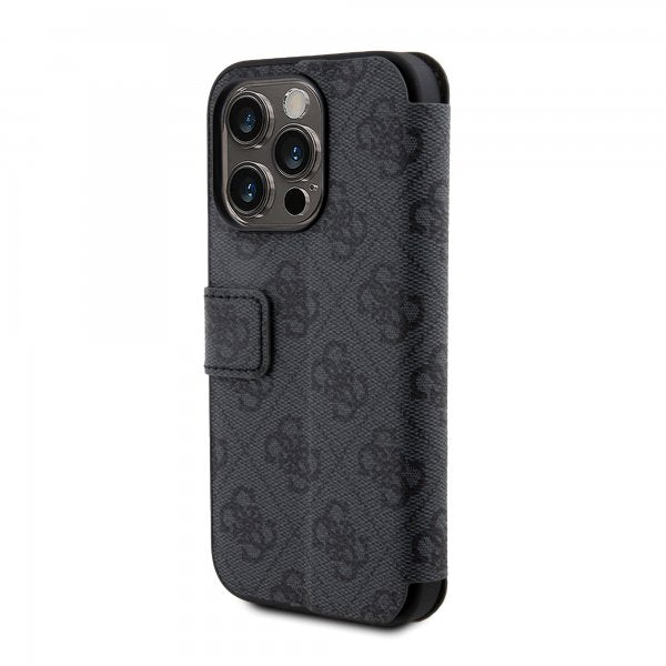 Guess iPhone 15 Pro Etui 4G Logo Grå