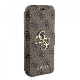 Guess iPhone 15 Etui 4G Logo Brun