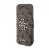 Guess iPhone 15 Pro Max Etui 4G Logo Brun