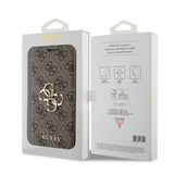 Guess iPhone 15 Pro Max Etui 4G Logo Brun