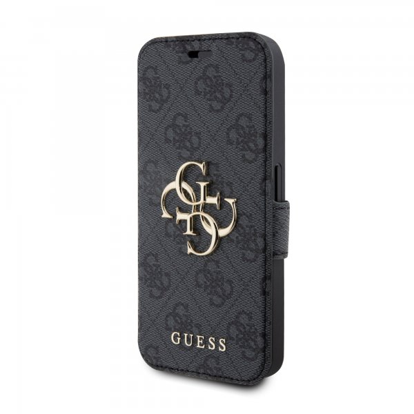 Guess iPhone 15 Pro Max Etui 4G Logo Grå