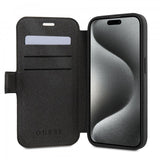 Guess iPhone 15 Pro Max Etui 4G Logo Grå