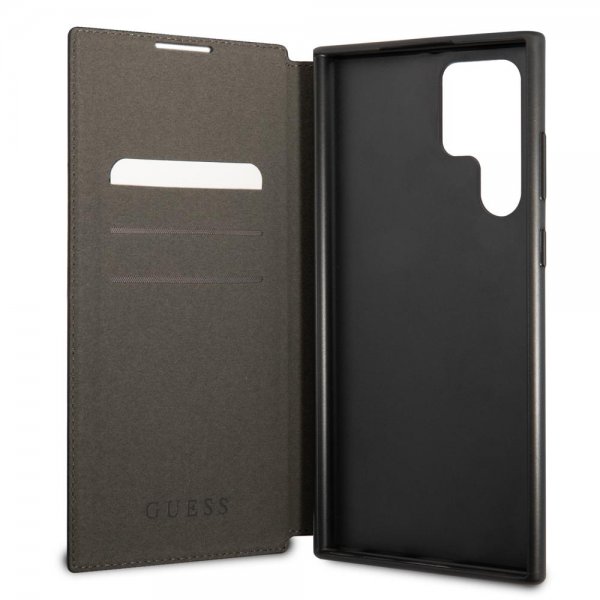 Guess Samsung Galaxy S22 Ultra Etui 4G Logo Grå