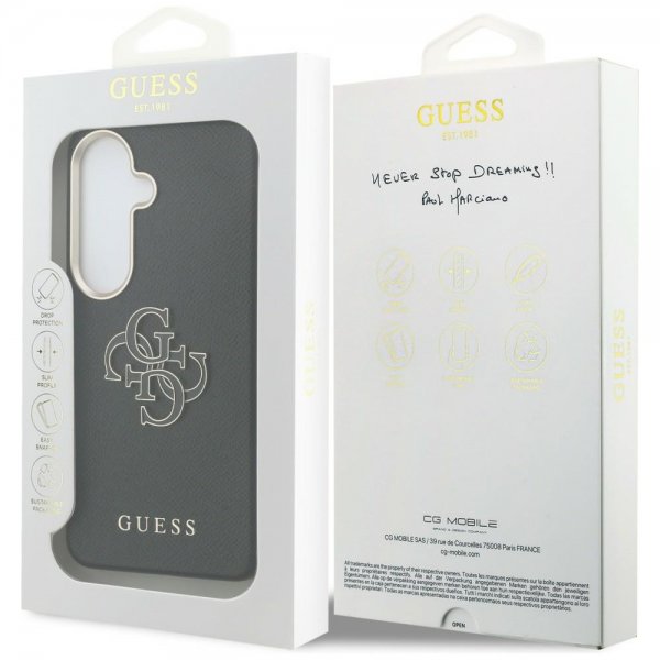 Guess Samsung Galaxy S26 Deksel 4G Logo Grained Svart