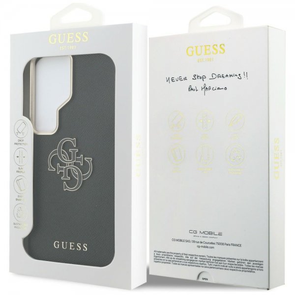 Guess Samsung Galaxy S26 Ultra Deksel 4G Logo Grained Svart
