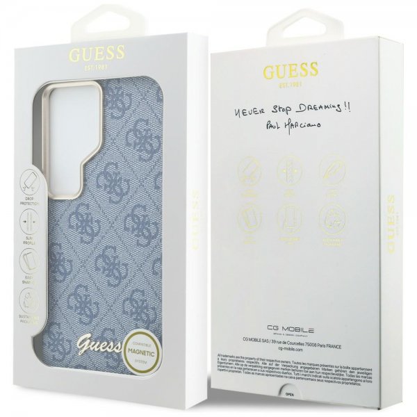 Guess Samsung Galaxy S26 Ultra Deksel 4G Script MagSafe Blå