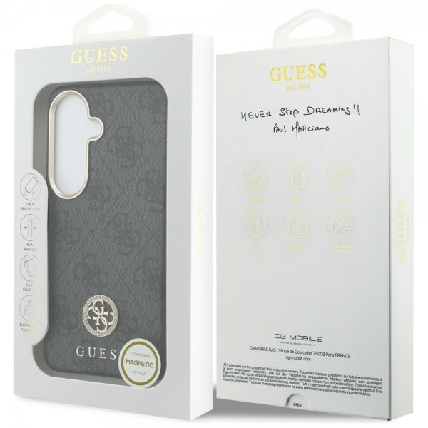 Guess Samsung Galaxy S26 Plus Deksel 4G Round MagSafe Svart