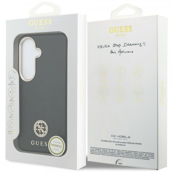 Guess Samsung Galaxy S26 Plus Deksel Rhinestone Logo MagSafe Svart