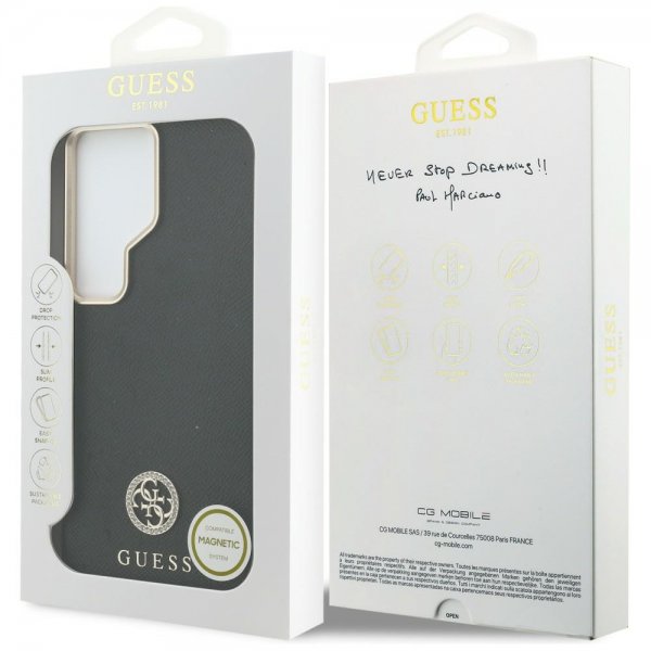 Guess Samsung Galaxy S26 Ultra Deksel Rhinestone Logo MagSafe Svart