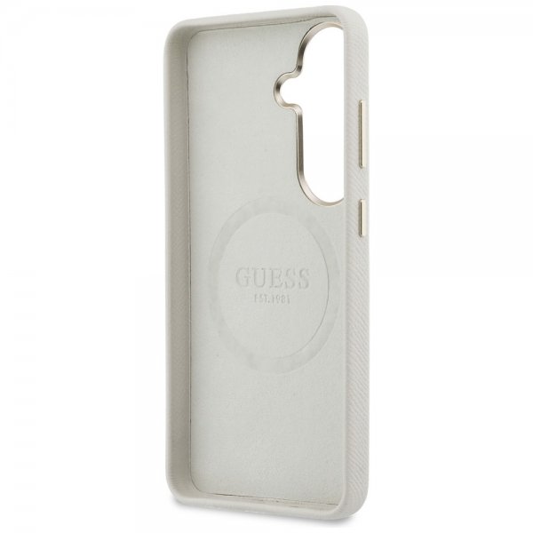 Guess Samsung Galaxy S26 Plus Deksel Rhinestone Logo MagSafe Beige