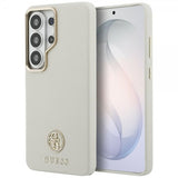 Guess Samsung Galaxy S26 Ultra Deksel Rhinestone Logo MagSafe Beige