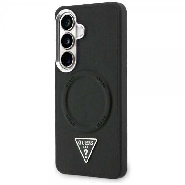 Guess Samsung Galaxy S26 Deksel Triangle Logo Embossed MagSafe Svart