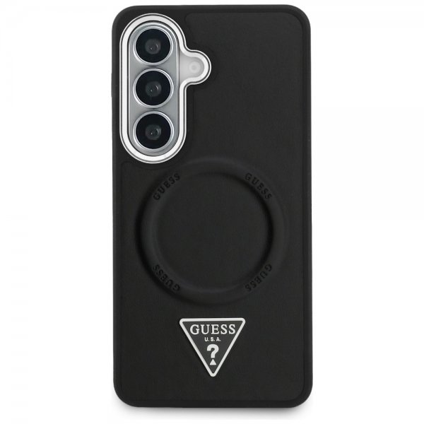 Guess Samsung Galaxy S26 Deksel Triangle Logo Embossed MagSafe Svart