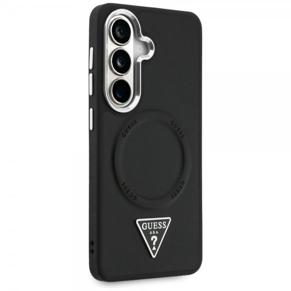 Guess Samsung Galaxy S26 Deksel Triangle Logo Embossed MagSafe Svart