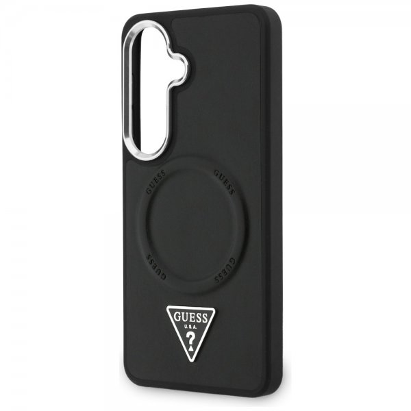 Guess Samsung Galaxy S26 Deksel Triangle Logo Embossed MagSafe Svart