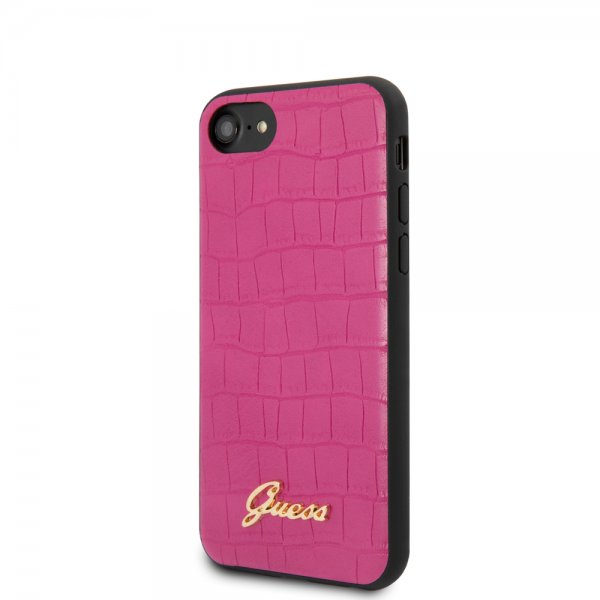 Guess iPhone 7/8/SE Deksel Croco Magenta