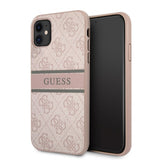 Guess iPhone 11 Deksel Printed Stripe Rosa