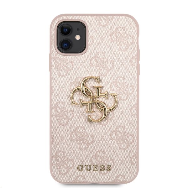 Guess iPhone 11 Deksel Metal Logo Rosa