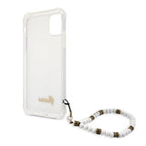 Guess iPhone 11 Deksel Script & Pearls Hvit Klar