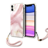 Guess iPhone 11 Deksel Marble Rosa